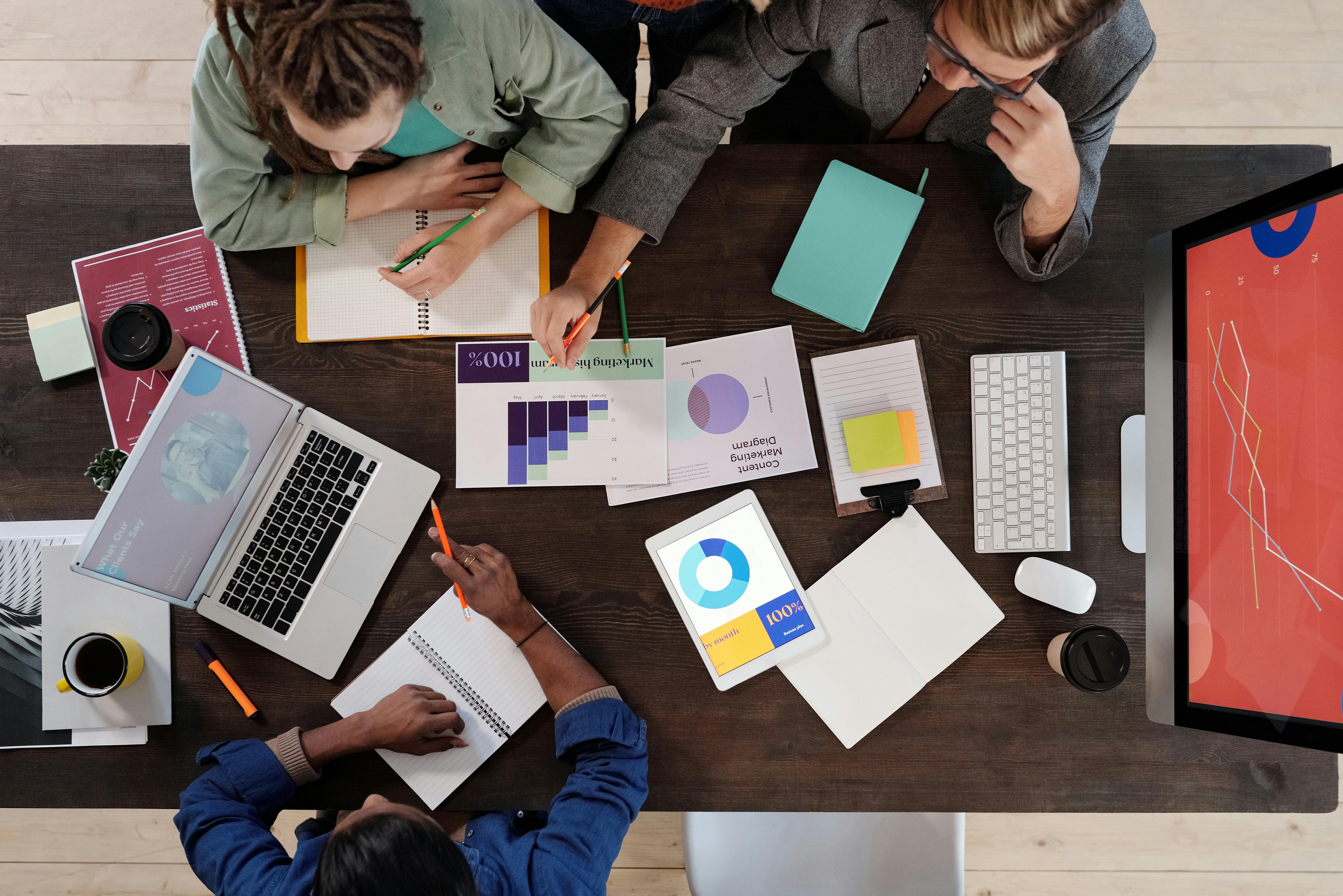 Business professional reviewing enterprise analytics software